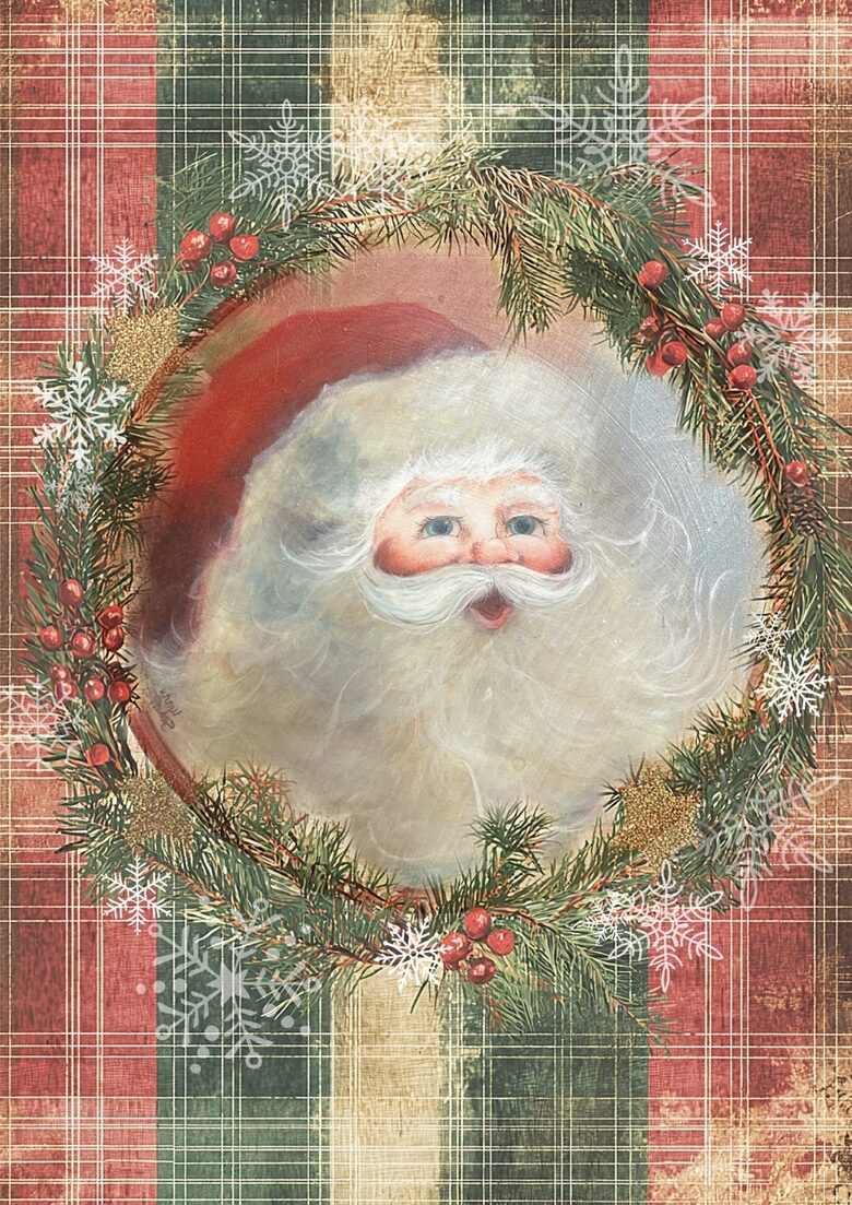 ellen j goods -  Santa Wreath 0871