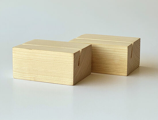 Wood Block Stands (2 pcs)