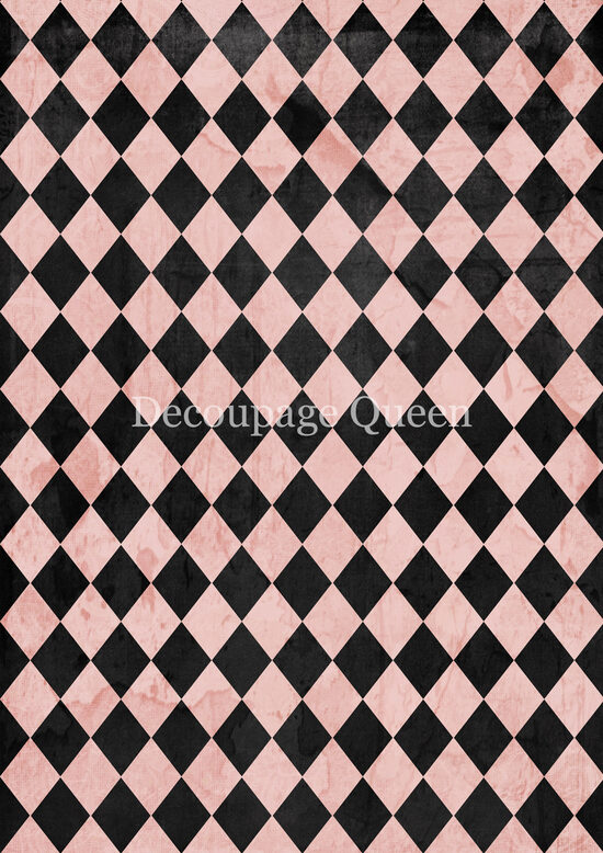 Pink and Black Harlequin 0722