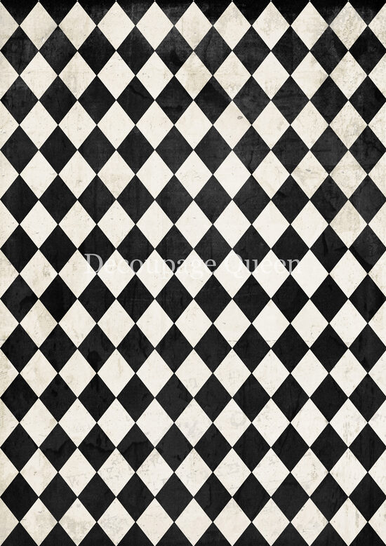 Black and Ivory Harlequin 0724