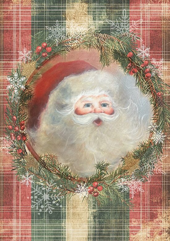 ellen j goods -  Santa Wreath 0871