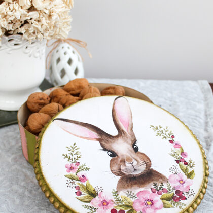 Easter round box, decoupage, painting - sister Zinta
