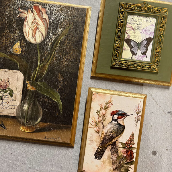 Meistarklases "Klasiskā dekupāža" dalībnieces darbs, Februāris, 2024